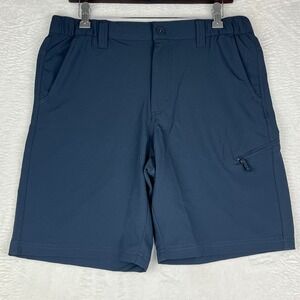 Weatherproof Vintage Shorts Mens 30 Blue Stretch Zipper Pocket Casual 1870439